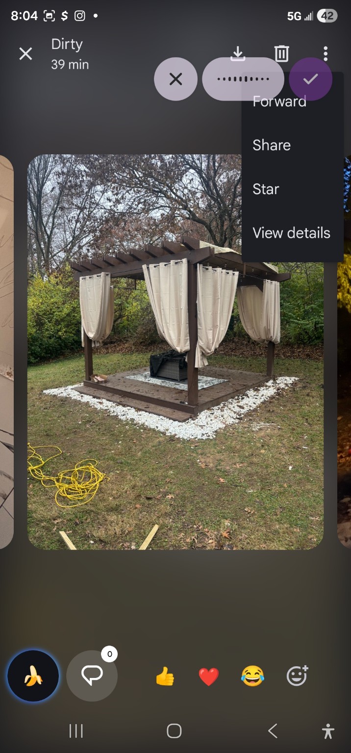 Pergola with draped curtains — backyard retreat